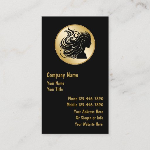 Customizable Classy Hairdressing Business Cards
