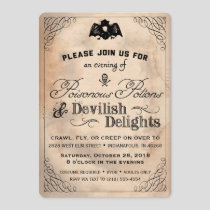 Classy Halloween Vintage Devilish Delights Invite