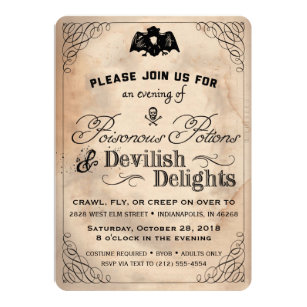 Adult Halloween Invitations Zazzle