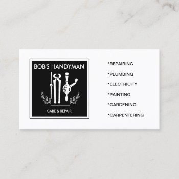 Classy Handy Tools Handyman Business Card by MG_BusinessCards at Zazzle
