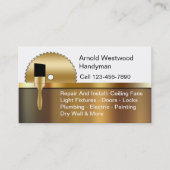 Classy Handyman Business Cards Template (Front)