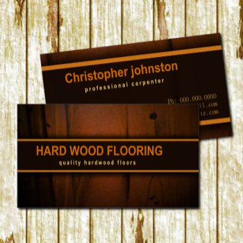 Classy Hardwood Flooring Wooden Floors Faux Wood Business Card by sunnymars at Zazzle