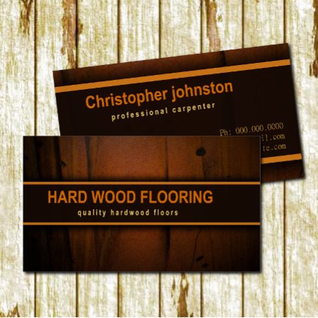 Classy Hardwood Flooring Wooden Floors Faux Wood Business Card
