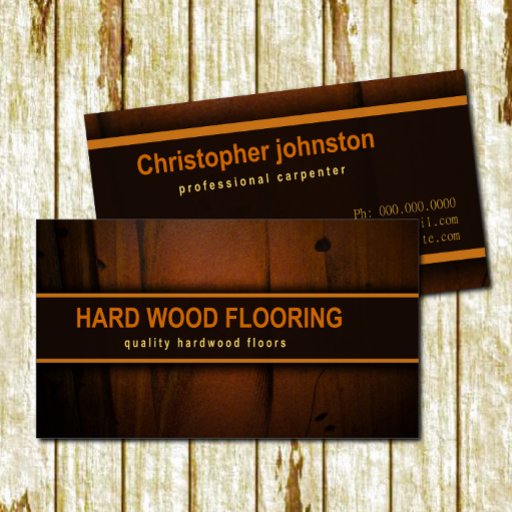 Customizable Hardwood Flooring Wooden Floors Wood Business Card