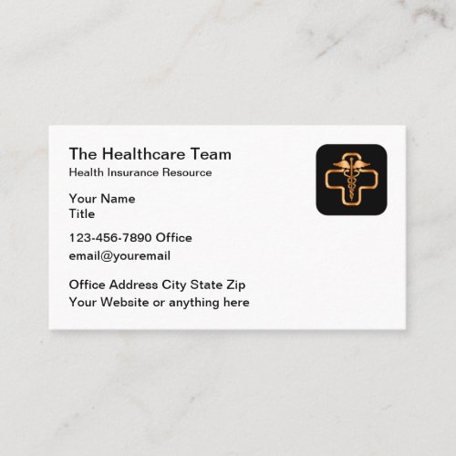 Classy Healthcare Theme Business Cards