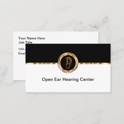 Classy Hearing Aid Center Business Cards