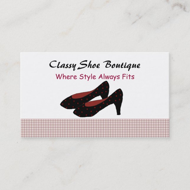 Classy Heels Boutique Business Card (Front)
