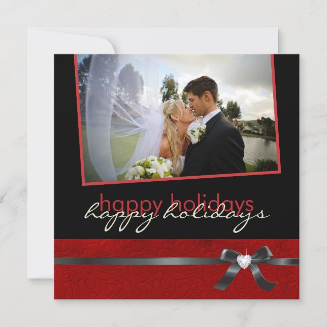 Classy Holiday Thank You Photo Card (Front)