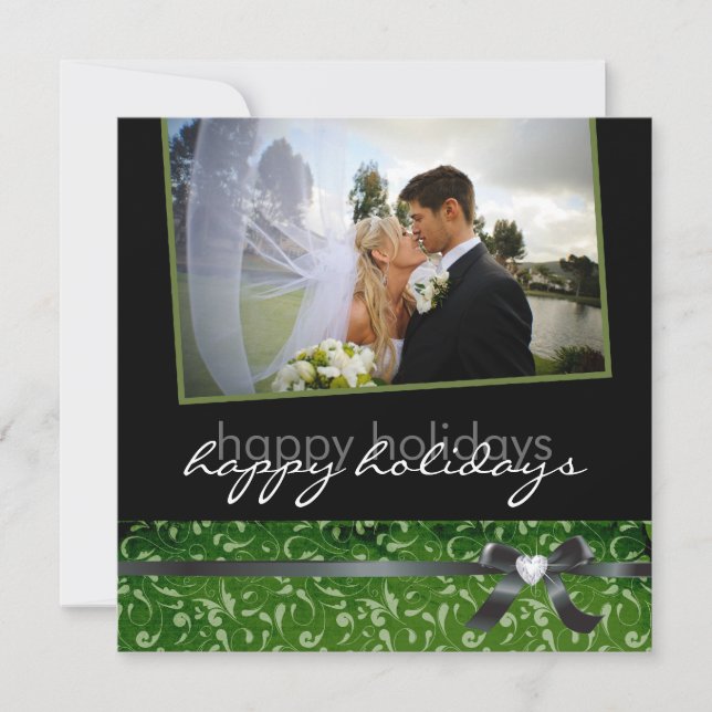 Classy Holiday Thank You Photo Card (Front)