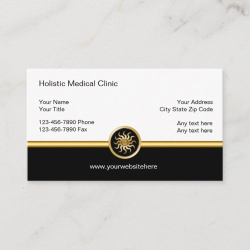Classy Holistic Medicine Business Cards