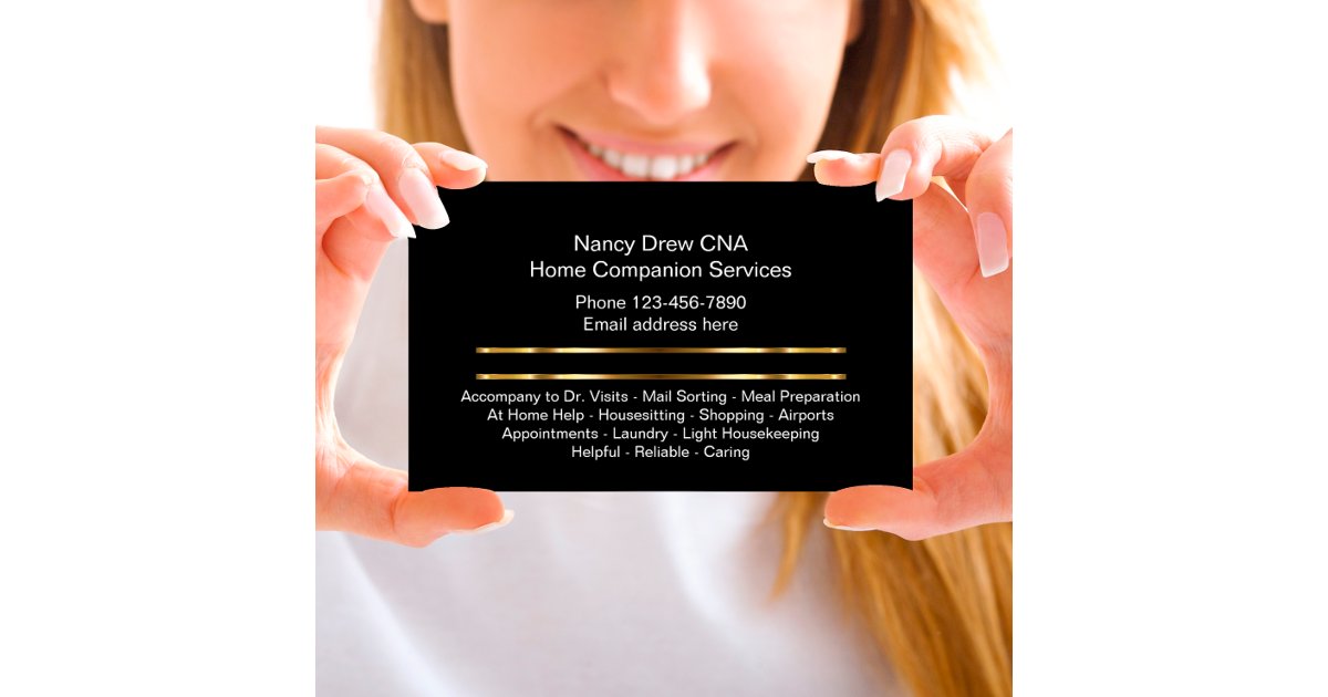 Classy Home Companion CNA Business Card