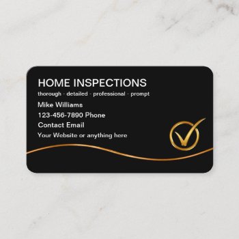 Classy Home Inspection Business Cards by Luckyturtle at Zazzle