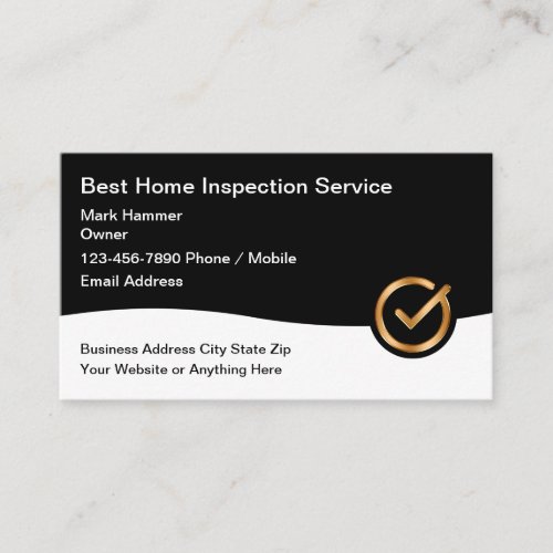 Classy Home Inspection Services Business Cards