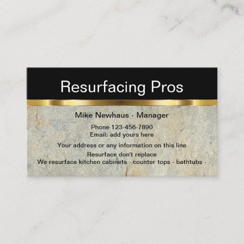 Classy Home Resurfacing Services Business Card