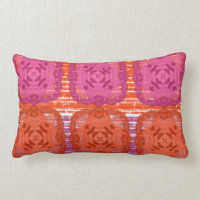 Classy Hot Pink Orange Mix Square Print