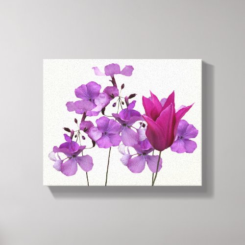 Classy hot purple lavender wild flowers fine art canvas print