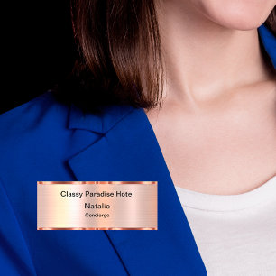 Classy Hotel Hospitality Concierge Name Tag