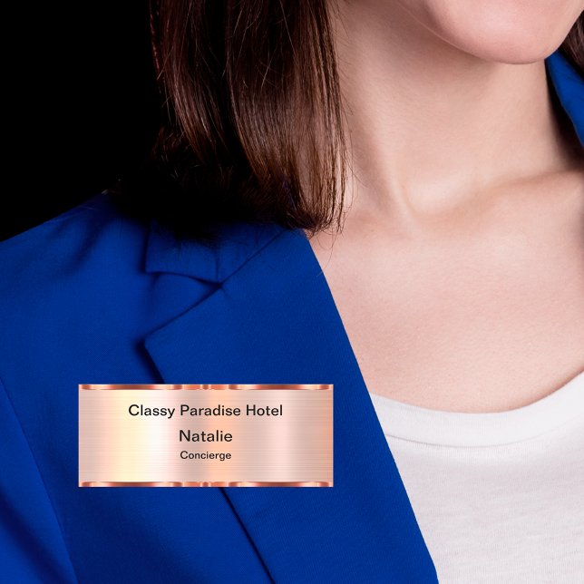 Classy Hotel Hospitality Concierge  Name Tag (Creator Uploaded)