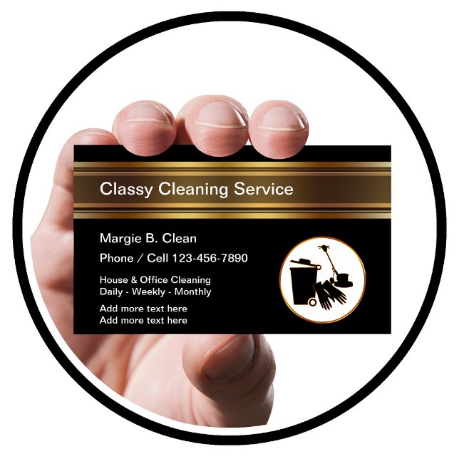Classy House And Office Cleaning Business Cards (Creator Uploaded)
