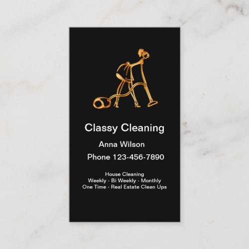 Classy House Cleaning Services Business Card