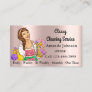 Classy House Office Cleaning Service Maid Modern Business Card