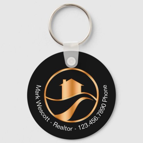 Classy House Realtor Promotional Keychains 