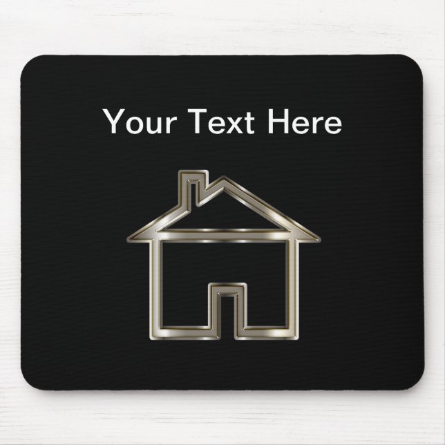 Classy House Symbol Real Estate Mouse Pad (Front)