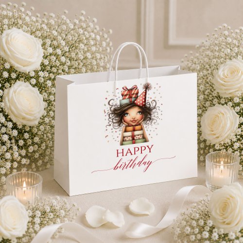 Classy Humor Woman Marsala Red Script gift bag