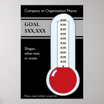 Classy In Black Goals Poster by FundraisingAndGoals at Zazzle