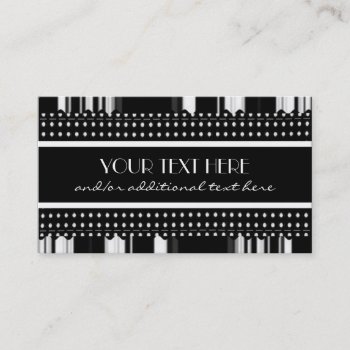 Classy In Black & White Business Card by cami7669 at Zazzle