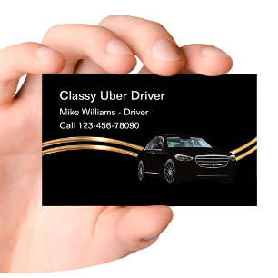 Classy Independent Uber Ride Driver  Business Card