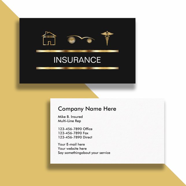 Classy Insurance Broker Business Cards (Creator Uploaded)