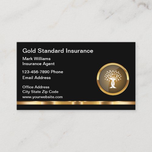 Classy Insurance Provider Sales Agent Businesscard Business Card