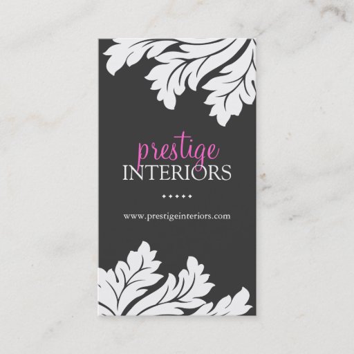 Customizable CLASSY INTERIOR DESIGNER  BUSINESS CARD