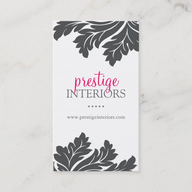 CLASSY INTERIOR DESIGNER  BUSINESS CARD (Front)