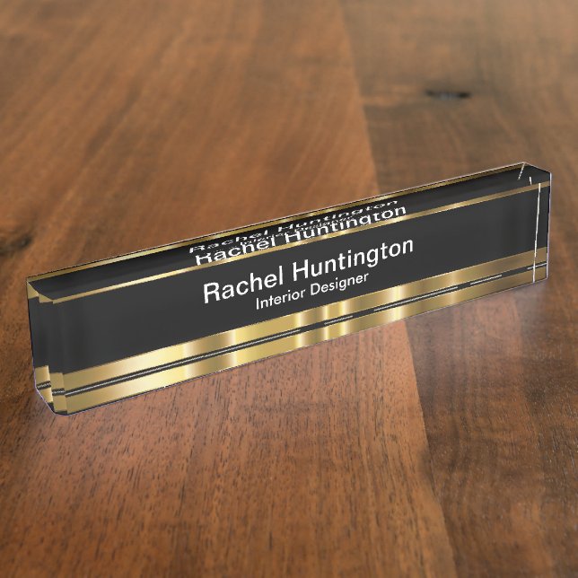 Classy Interior Designer Office Desk Name Plate (Side)