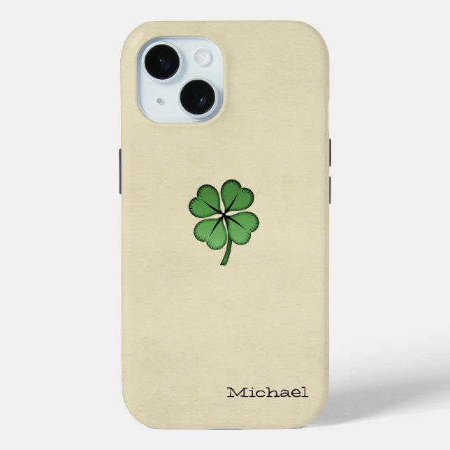 Classy Irish Lucky Shamrock Case-Mate iPhone Case (Back)