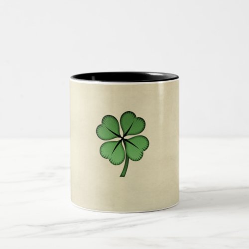 Classy Irish Lucky Shamrock Two_Tone Coffee Mug
