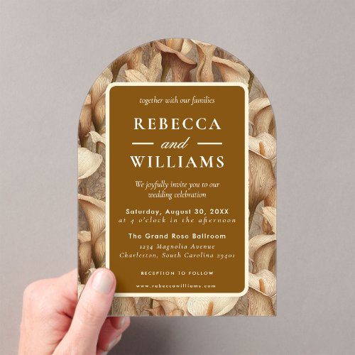 Classy Ivory Calla Lilies Charm Rustic Wedding Acrylic Invitations