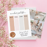 Classy Ivory Peach Wedding colors PaletPaper Sheet<br><div class="desc">Classy Ivory Peach Wedding colors Palette Card 2024</div>