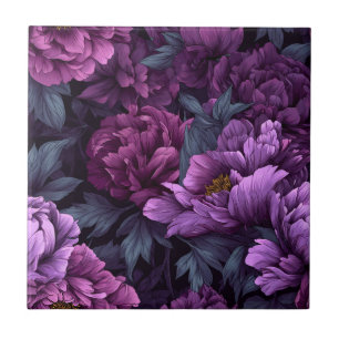 Classy Japanese Peonies Tiles For Stylish Entry
