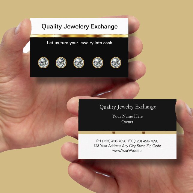Classy Jeweler Business Cards (Creator Uploaded)