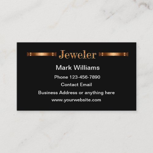 Classy Jeweler Custom Business Cards