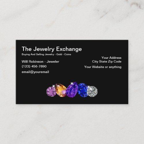 Classy Jeweler Retail Store Business Cards