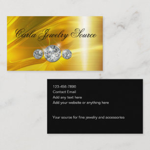 Classy Jewelry And Fashion Accessories Theme Business Card