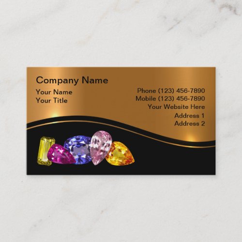 Classy Jewelry Bling Business Cards