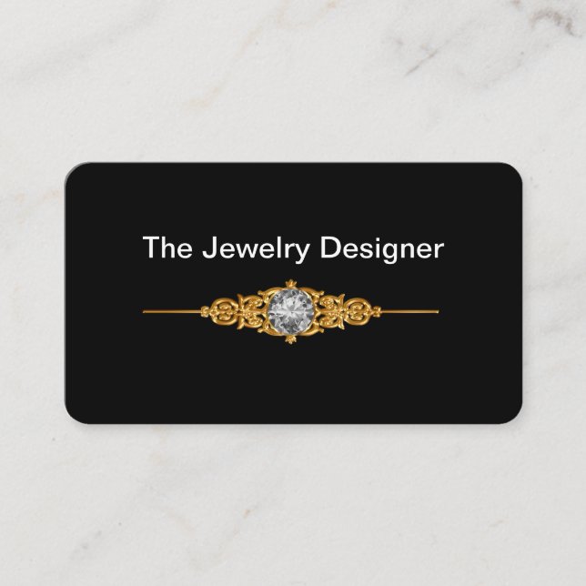 Classy Jewelry Designer Business Card (Front)