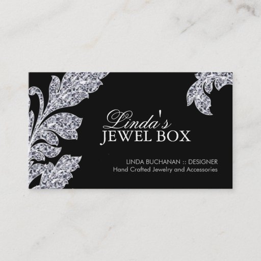 Customizable Classy Jewelry Designer Business Cards