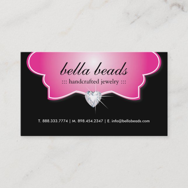 Classy Jewelry Designer Business Cards (Front)