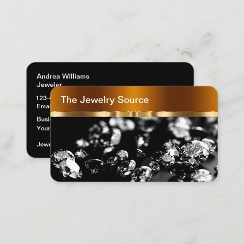 Classy Jewelry Designer Retail Store Business Card